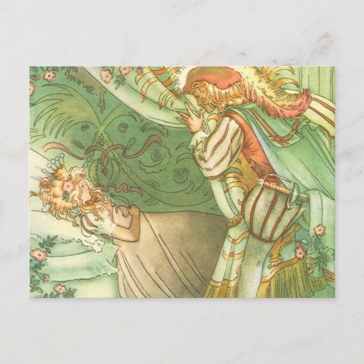 Beauty Princess, Vintage Märchen Postkarte (Vorderseite)