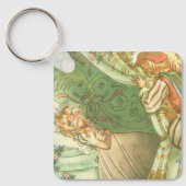 Beauty Princess, Vintage Märchen Schlüsselanhänger (Vorderseite)