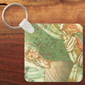 Beauty Princess, Vintage Märchen Schlüsselanhänger (Vorderseite)