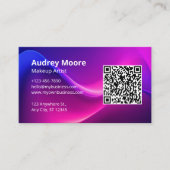 Beauty Professionals Makeup Artist QR Code Visitenkarte (Vorderseite)