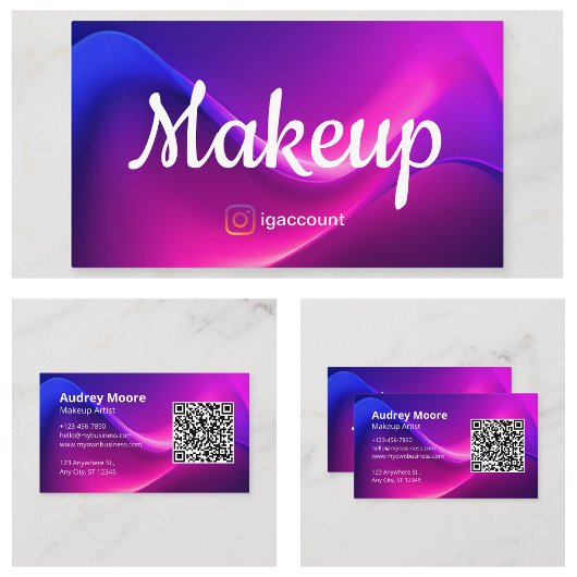 Beauty Professionals Makeup Artist QR Code Visitenkarte