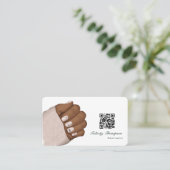 Beauty QR Code Business Visitenkarte (Stehend Vorderseite)