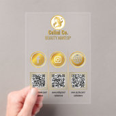 Beauty QR Code Social Media Sign - Multi-Plattform Acryleinladungen (Insitu (Handheld))