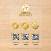Beauty QR Code Social Media Sign - Multi-Plattform Acryleinladungen (Vorderseite)