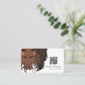 Beauty QR Code Visitenkarte (Stehend Vorderseite)