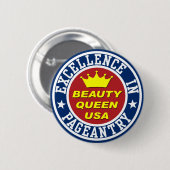 Beauty Queen Abzeichen Button (Vorne & Hinten)
