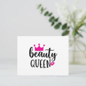 Beauty Queen Postkarte (Stehend Vorderseite)