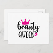 Beauty Queen Postkarte (Vorne/Hinten)