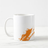 Beauty Renews Orange Graffiti Brushstroke Kaffeetasse (Links)