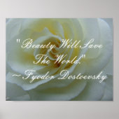 Beauty Rette das World Quote Poster (Vorne)