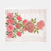 Beauty-Rose Fleecedecke (Vorderseite (Horizontal))