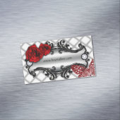 Beauty Rose Flower Butterfly Fashion Hair Salon Magnetische Visitenkarte (Beispiel)