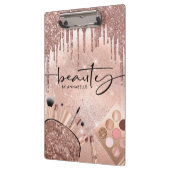 Beauty Rose Gold Glitzer Kosmetik  Klemmbrett (Links)