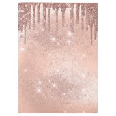 Beauty Rose Gold Glitzer Kosmetik Klemmbrett (Rückseite)