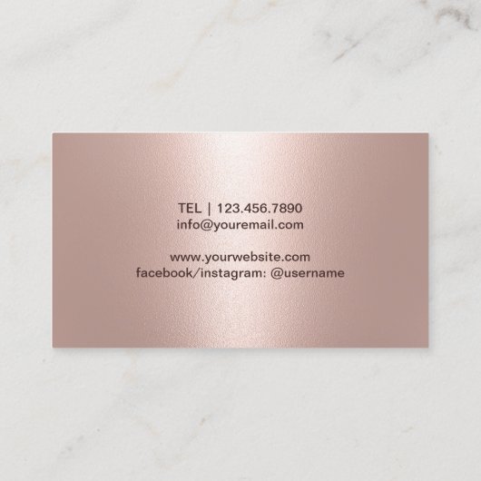 Beauty Salon 3D Logos Hair Stylist Moderner Schwar Visitenkarte (Rückseite)