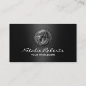 Beauty Salon 3D Logos Hair Stylist Moderner Schwar Visitenkarte (Vorderseite)