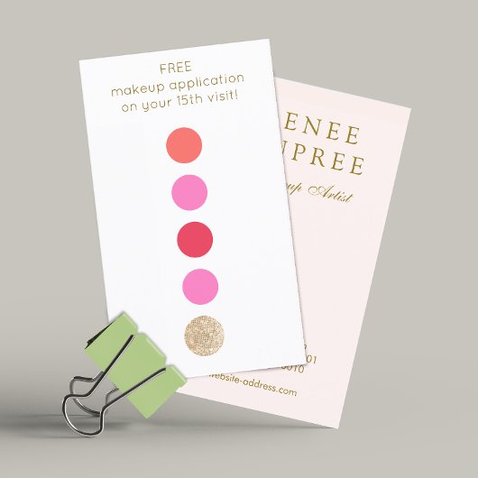 Beauty Salon 5 Punch Kundenloyalty Treuekarte