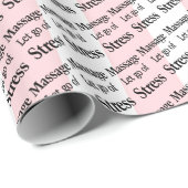 Beauty Salon, Barbershop Massage Let go of Stress Geschenkpapier (Rolleneckpunkt)