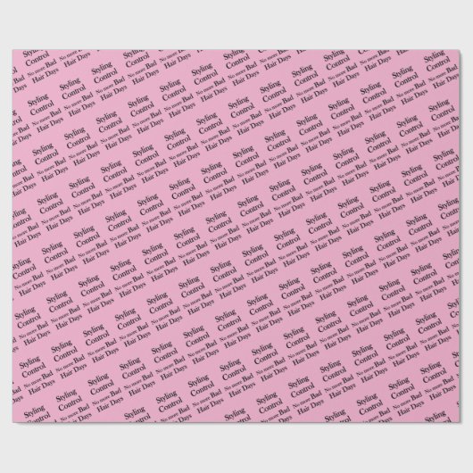 Beauty Salon, Barbershop Styling Control Hair Geschenkpapier (Flach)