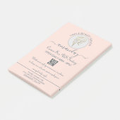 Beauty Salon Be Safe Logo Friseur QR Code Post-it Klebezettel (angewinkelt)