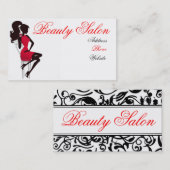 Beauty Salon Business Card Visitenkarte (Vorne/Hinten)
