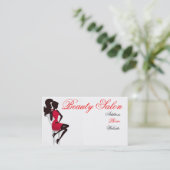 Beauty Salon Business Card Visitenkarte (Stehend Vorderseite)