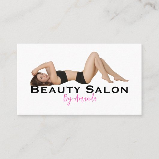Beauty Salon Business Card Visitenkarte (Vorderseite)