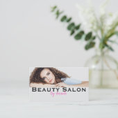 Beauty Salon Business Card Visitenkarte (Stehend Vorderseite)
