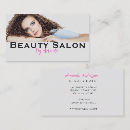  Beauty Salon Business Card Visitenkarte (Vorne/Hinten)