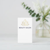 Beauty Salon Business Card Visitenkarte (Stehend Vorderseite)