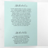 Beauty Salon Business Türkis Trifold Broschüre (Innen Erste Seite)