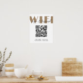 Beauty Salon Cafe Wifi Network QR Code Poster (Küche)