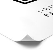 Beauty Salon Cafe Wifi Network QR Code Poster (Ecke)