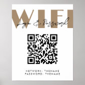 Beauty Salon Cafe Wifi Network QR Code Poster (Vorne)