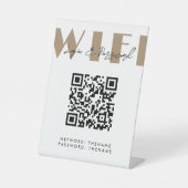 Beauty Salon Cafe Wifi Network QR Code Sockelschild (Vorderseite)