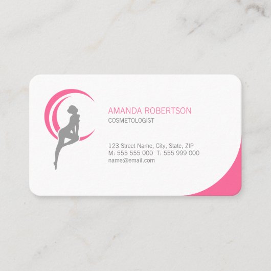 Beauty Salon Cosmetologist Spa business card Visitenkarte (Vorderseite)