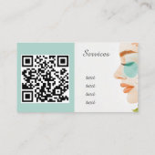 Beauty Salon Custom QR Code beruflich Visitenkarte (Rückseite)