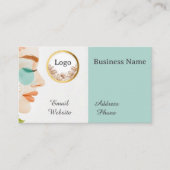 Beauty Salon Custom QR Code beruflich Visitenkarte (Vorderseite)