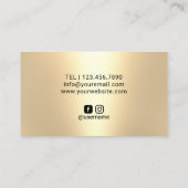 Beauty Salon der geometrischen Marine & Gold Haare Visitenkarte (Rückseite)