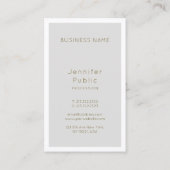 Beauty Salon Direktor Makeup Künstler Elegante Lux Visitenkarte (Rückseite)