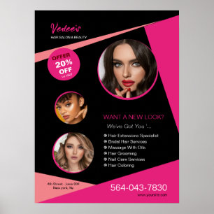 Beauty Salon Editable Poster