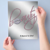 Beauty Salon Flyer Haar Rosa Silbertabletten (Hand)