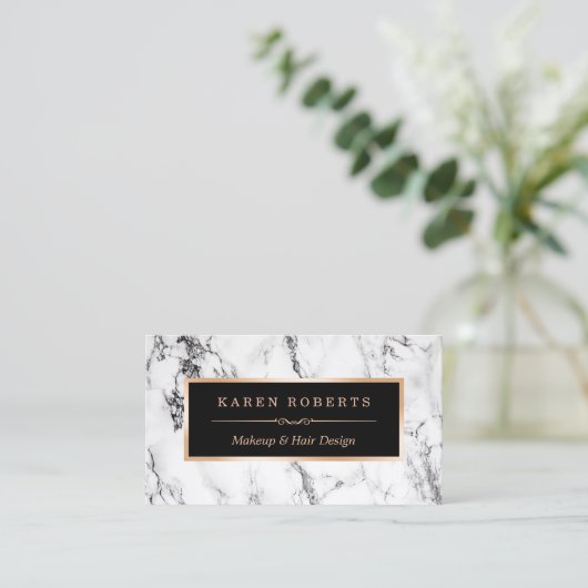 Beauty Salon Friseur aus weißem Marmor Termin (Stehend Vorderseite)