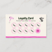 Beauty Salon Friseur Punch Card Visitenkarte (Vorderseite)
