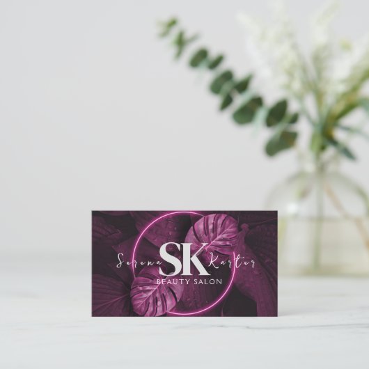 Beauty Salon Gesicht Abstrakt Frauen Moderner Mini Visitenkarte (Stehend Vorderseite)