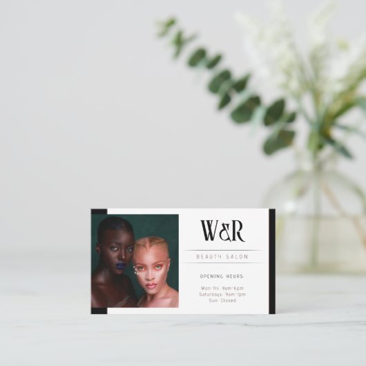Beauty Salon | Gesundheitswesen Visitenkarte (Stehend Vorderseite)