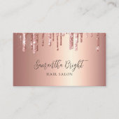 Beauty Salon Glitzer Tropfens Business Card Visitenkarte (Vorderseite)