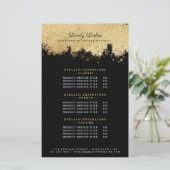 Beauty & Salon Gold & Black Luxury Service Preise (Stehend Vorderseite)