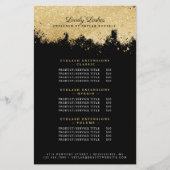 Beauty & Salon Gold & Black Luxury Service Preise (Vorderseite)