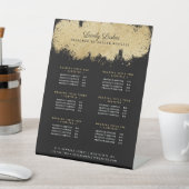 Beauty & Salon Gold & Black Luxury Service Preise Sockelschild (In SItu)